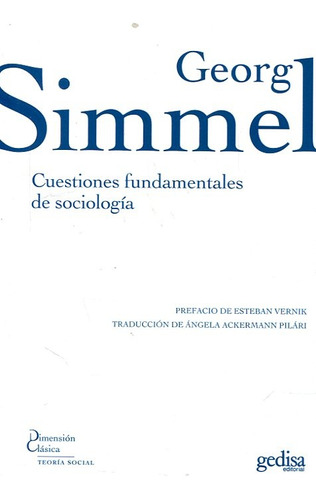 Cuestiones Fundamentales De Sociología - Simmel George