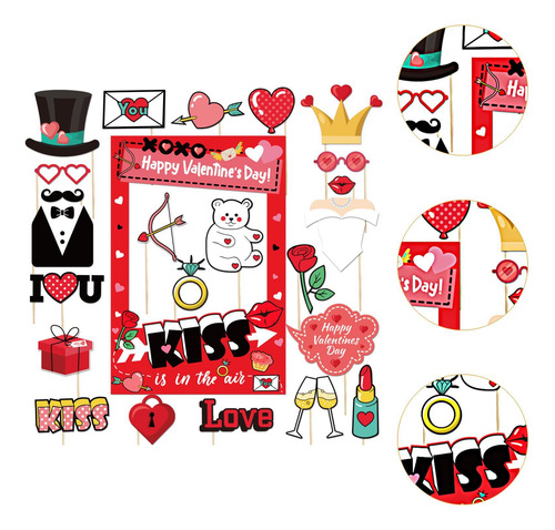 Marco De Accesorios Para Fotos Del Día De Valentín,