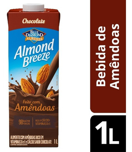 Bebida Vegetal de Amêndoas sabor Chocolate Almond Breeze 1L