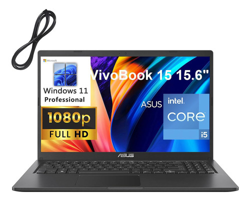 Asus Vivobook 15 15.6 Fhd Business Laptop Computer, Intel Core I5-1135g7 Hasta 4.2ghz (beat I7-1065g7), 32gb Ddr4 Ram, 2tb Pcie Ssd, 802.11ac Wifi, Bluetooth, Negro, Windows 11 Pro, Broag Cable