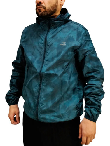 Campera Rompeviento Topper Open Azul Hombre