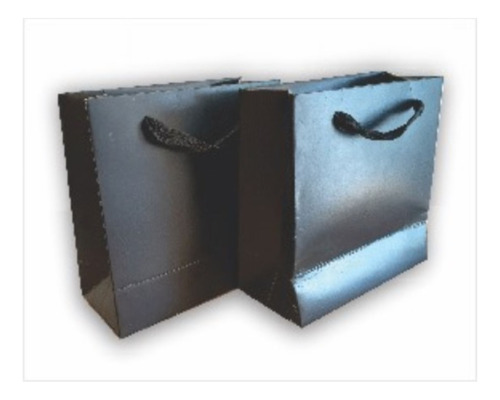 Bolsa Cart Negra, 40x28x14 Cm, Manija Negra, Pack X 50 Un.