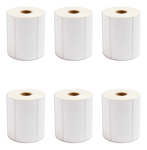 Etiquetas Térmicas 80x40mm Autoadhesivas Logística Pack X6 Buje 25mm