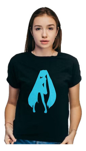 Hatsune Miku - Remera Manga Corta Unisex Cuello Redondo Hm01