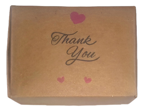 Caja Kraft 50 Piezas Para Regalos Joyeria Dulces ( Thanks )