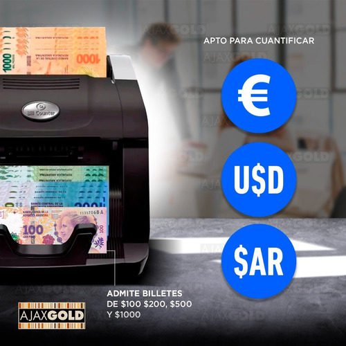 Imagen 3 de 7 de Contadora De Billetes Máquina Cuenta Dinero Detector Falsos