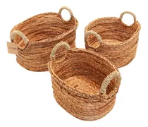 Comprar Canastos Fibras Naturales Ideal Para Decoración Y Guardado