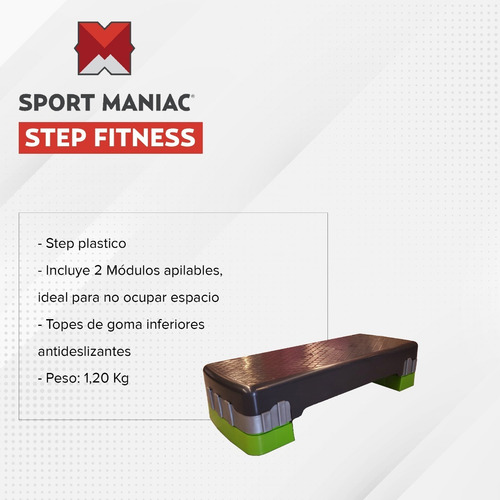 Imagen 2 de 4 de Step Fitness Plataforma Gimnasia Incluye 2 Modulos Gratis