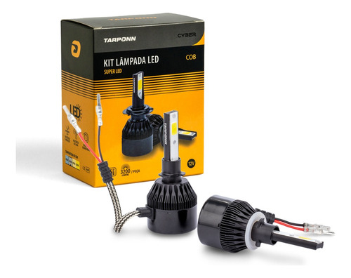 Lâmpada Super Led Cyber Para Carro H27 6000k 3200 Lumens 36