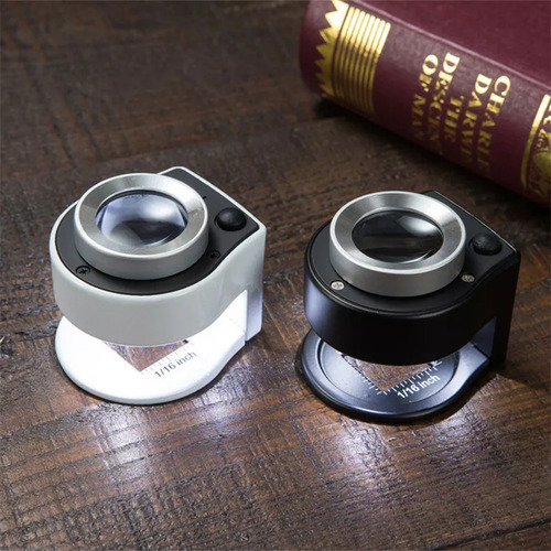 Lupa Recargable, Lupa De 60x Con 6 Luces Led Luz Uv