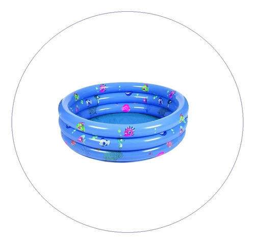 Piscina Inflable Plástico Bebe 3 Anillos 140 X40 Cms Verano