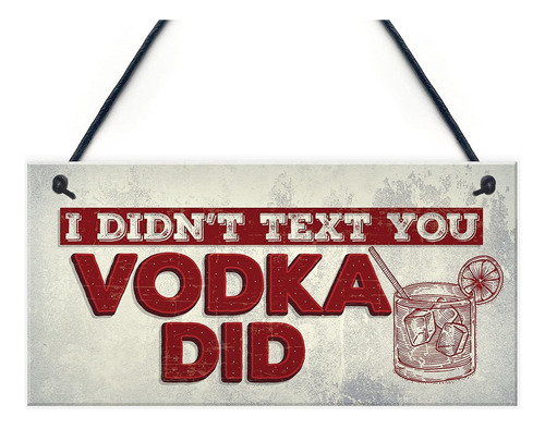 Xld Store Vodka Sign Amistad Regalo Divertido Alcohol H...