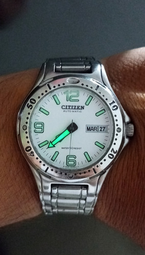 Reloj Citizen Challenger Diver Casi Único Muy Raro Y Escaso Plateado Plateado Blanco (Usado)
