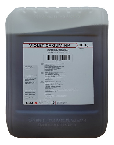 Goma De Lavado Agfa Violet Cf Gum Chapas Offset X 20 Lt