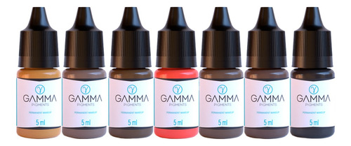 Kit Gamma Pigments Para Sobrancelhas 5ml