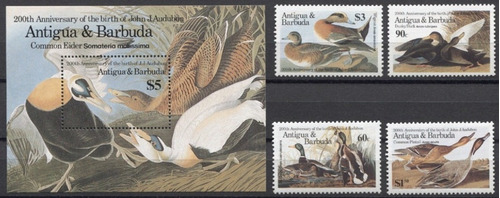 Fauna - Patos Antigua & Barbuda - Serie + Block Mint 