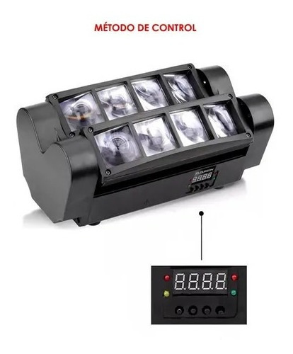 Cabeza Movil Dmx Led Spider Beam Rgbw 8x3w Luz Disco