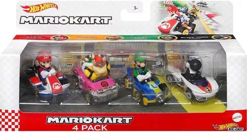 Voiture Mario Kart x4 HOT WHEELS