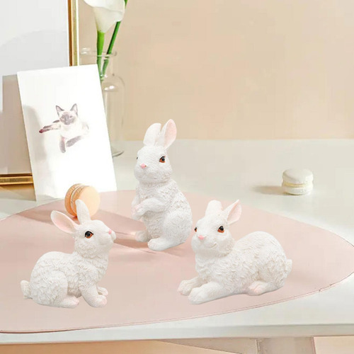 3 Uds Mini Estatua De De Pascua Decoración De Jardín Hecha
