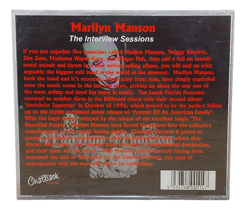 Marilyn Manson - Interview Sessions - Chatback (Usado)