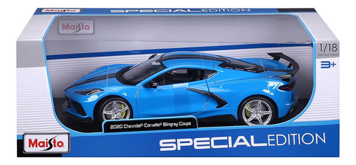 2020 Chevrolet Corvette Stingray Coupe Escala 1:18 Maisto Color Azul