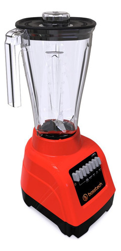 Licuadora Bosstech Bsed-b1 2 L Roja Con Vaso De Plástico