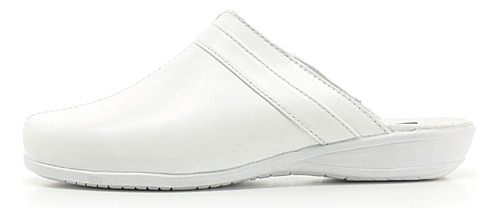 Zapato Descaso Blanco Dama Tipo Sueco Piel Suave Enfermeria 