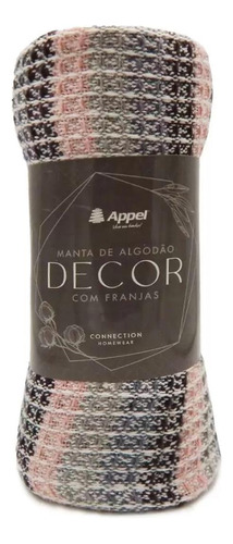 Manta Para Sofá Decor Com Franjas 1,20x1,50m Algodão Macia