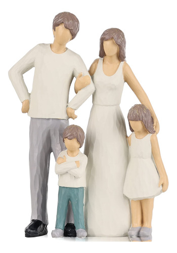 Xmgzq Una Familia De 4 Figuras, Estatuas Familiares De Padre