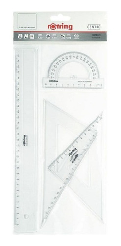 Set De Geometría Rotring: Regla Escuadras Transportador