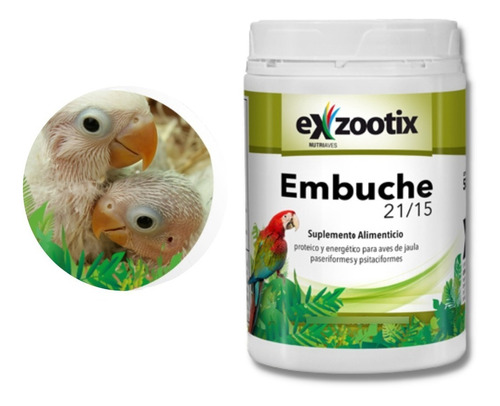Alimento Aves Embuche Loros 21/15 Exzootix X 500 Grs
