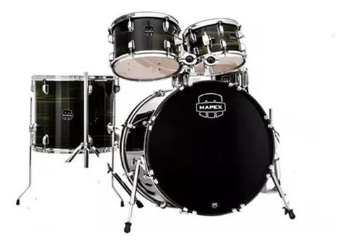 Bateria Acústica Shell Pack Mapex Apenas Tambores Bumbo 20 Cor Preta