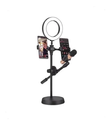 comprar Kit Aro De Luz Led Youtuber Soporte Microfono Tiktok Selfie  comprar Kit Aro De Luz Led Youtuber Soporte Microfono Tiktok Selfie
