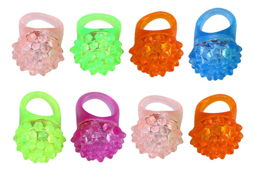 Anillos Led Brillantes Con Forma De Fresa, 8 Unidades, Para