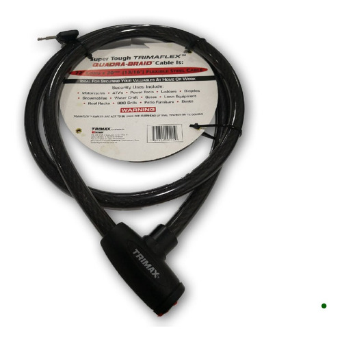 Candado Guaya Trimax Tq2072 20mm Espesor 72 Pulgadas Moto
