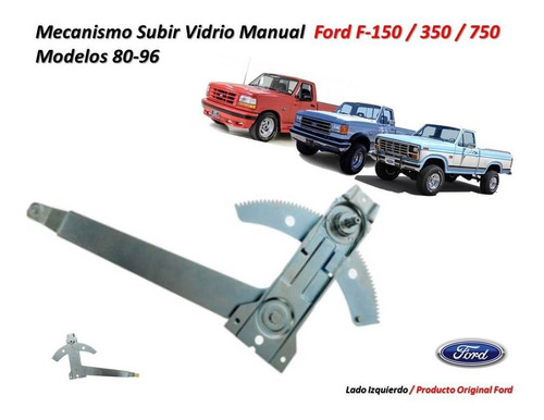 Mecanismo Subir Vidrio Manual Ford F150 / 350 / 750