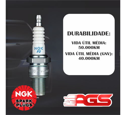 Jogo Vela Ignição Sandero Logan Kwid 1.0 12v 3 Cilindros Ngk