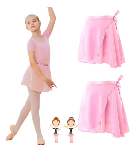 Ballet Chifón Falda 2piez Danza Niña Infantil Bailarina Ropa