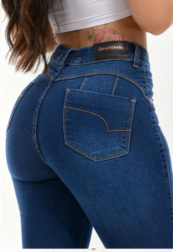 Calça Jeans Feminina Destmoda Barra Love Modelos Exclusivos