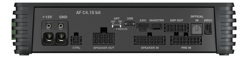 Módulo Amplificador Af C4.10 Audison 600w 4 Canais Classe D Cor Preto