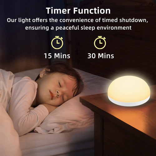 Luz Nocturna Recargable Ledikon Para Bebé Con Control Remoto