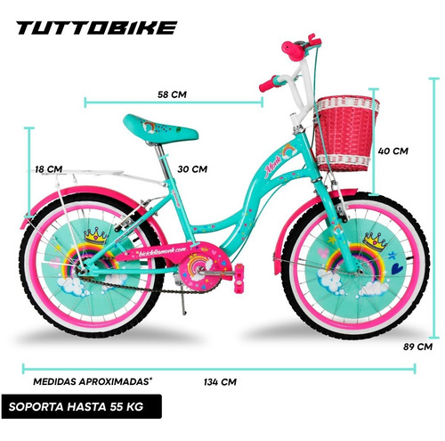 Imagen 5 de 8 de Bicicleta Para Niña Shon Life Monk Rodada 20 1 Velocidad