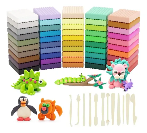 Set Arcilla Polimerica De 50 Colores No Tóxica Y Accesorios | Cuotas sin interés Set Arcilla Polimerica De 50 Colores No Tóxica Y Accesorios | Cuotas sin interés
