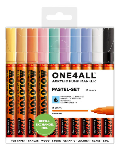 Juego De Rotuladores Acrílicos Molotow One4all 127hs En Colo