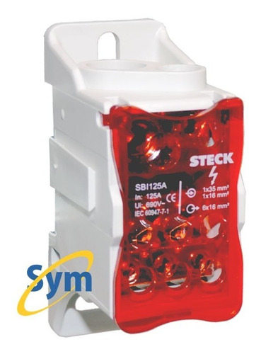 Conector Bloque Distribucion Modular  125a Steck | Symnet