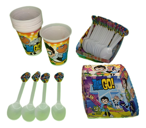 Kit Decoracion Infantil Jovenes Titanes 24niños Leer Descrip