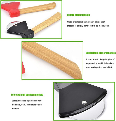 Rueda De Pizza, Cuchillo De Acero Inoxidable Premium Axe De