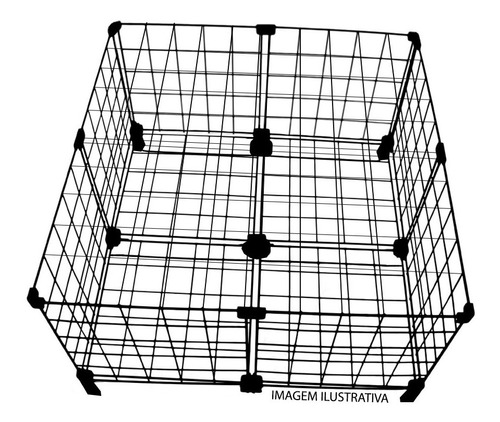 Cercado Porquinho Da Índia Com Fundo, Pés E Teto  60x60x30