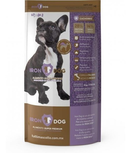 Alimento Perro Cachorro Pequeña Super Premium 8 Kg Iron Dog