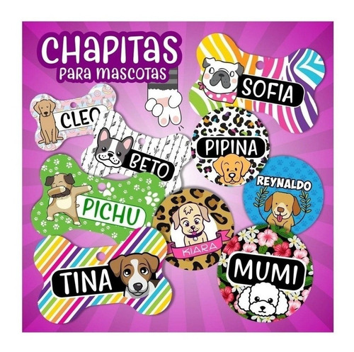 Plantillas Diseños Para Sublimar Placas Collar Mascotas